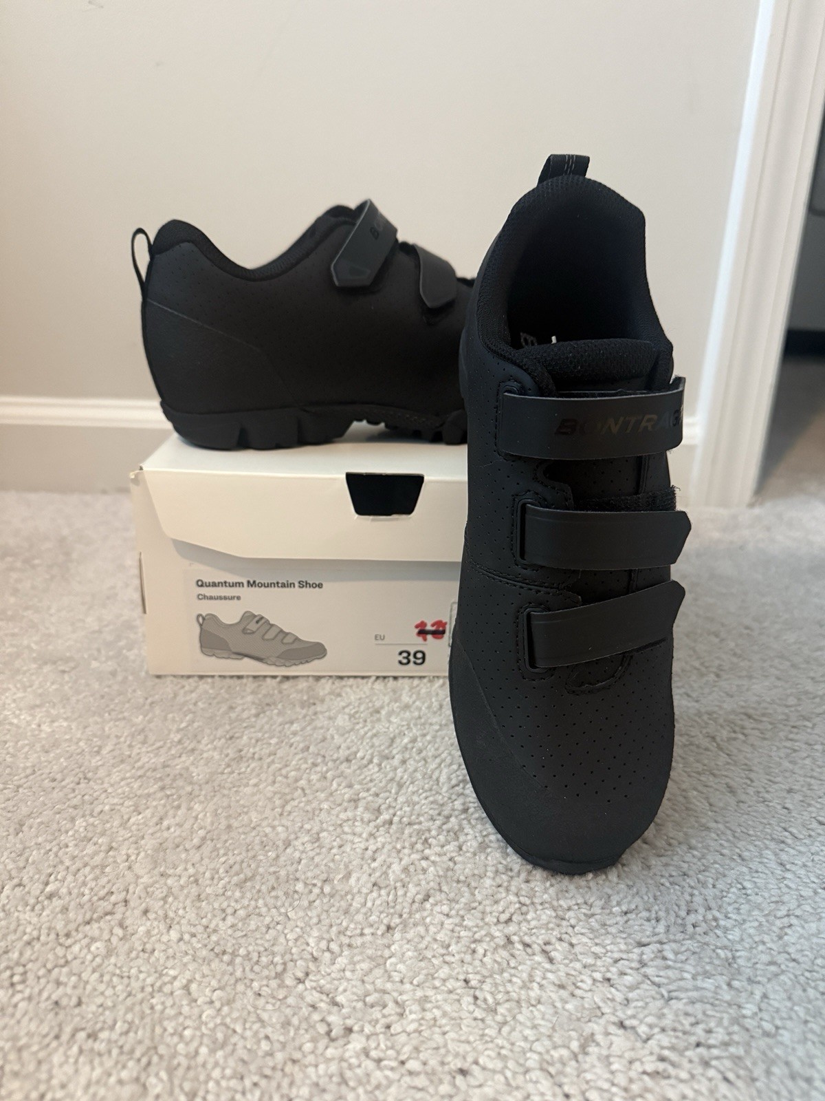 NEW Bontrager Quantum Mountain Cycling Shoes Size EU39 -SPD 2-bolt - Black