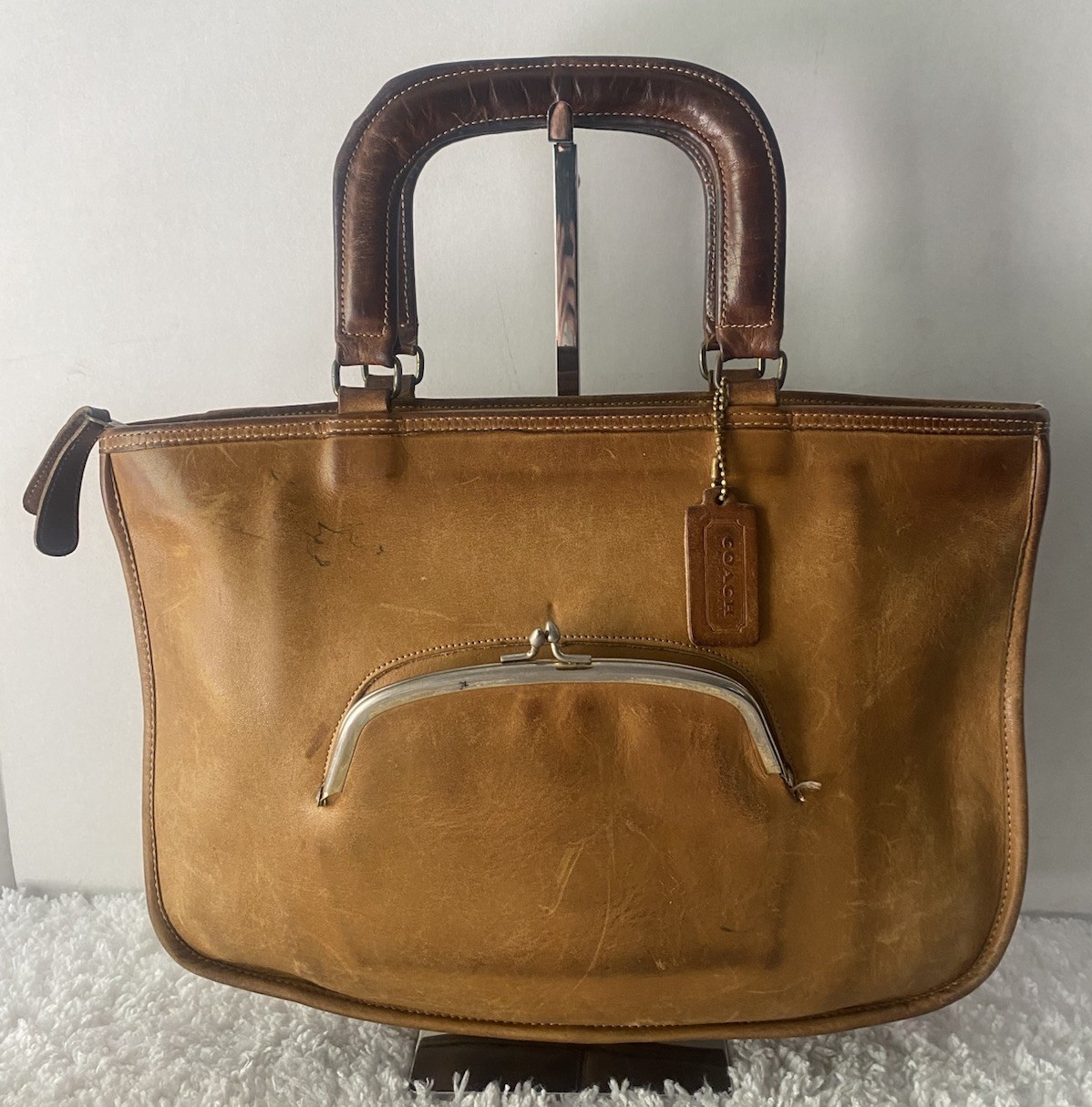 Coach Vintage Bonnie Cashin Bag Watermelon Tote Leather NYC 70s PROJECT READ