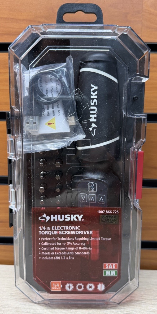 Husky 8-40 in./lbs. 1/4 in. Drive Electronic Torque Screwdriver