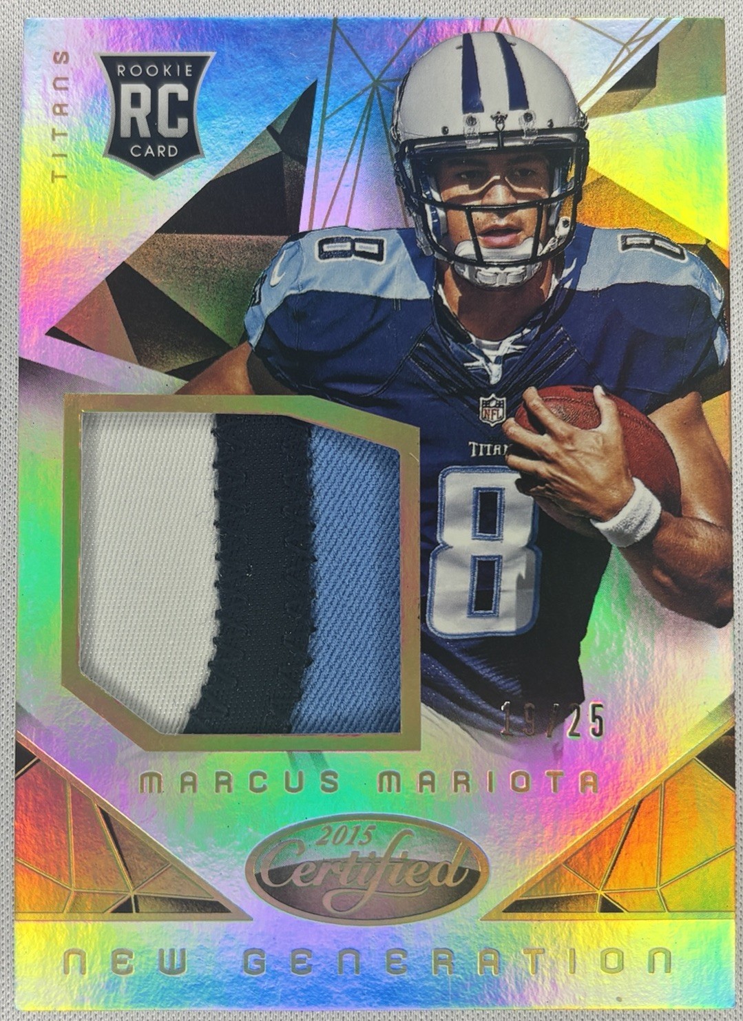 2015 Panini Certified - New Generation Jerseys Marcus Mariota RPA /25