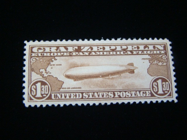 U.S. Scott #C14 Mint Never Hinged O.G. Zeppelin $575.00 SCV Nice