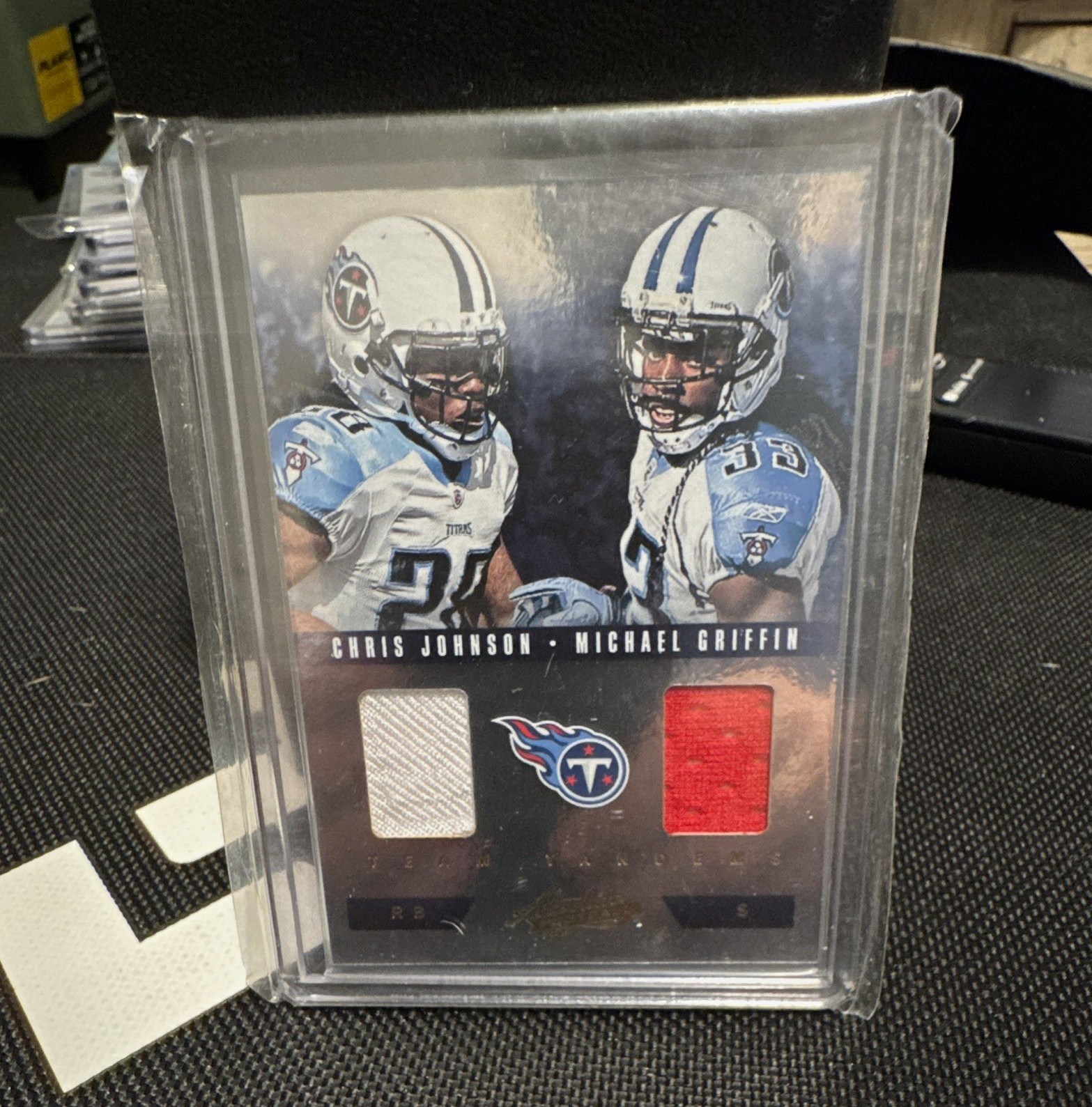 Panini 2012 Absolute Team Tandems Materials Chris Johnson Griffin Titans #13/50