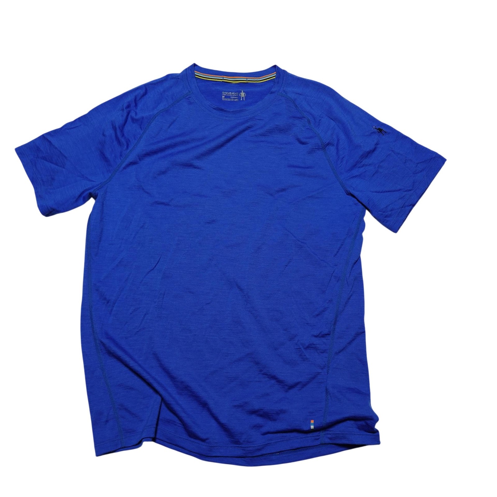 Smartwool Shirt Mens Medium Blue Merino Wool Short Sleeve Performance Top