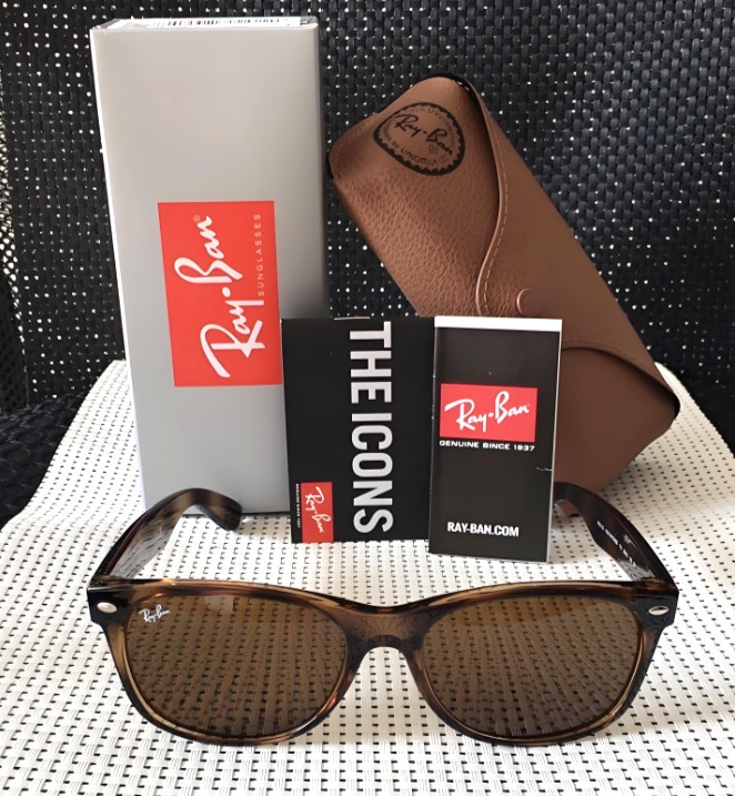 BROWN RB2132 RAY-BAN NEW WAYFARER SUNGLASSES FREE (55-18 145MM) BROWN RB2132 RAY-BAN NEW WAYFARER SUNGLASSES FREE (55-18 145MM)
