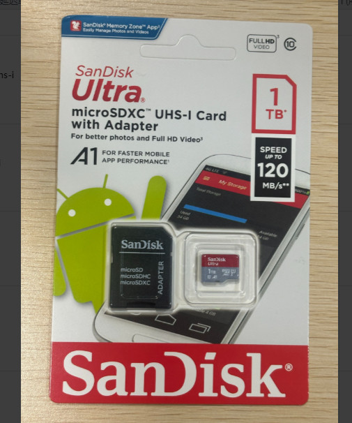 SanDisk Ultra 1TB Micro SD SDXC C10 A1 UHS-1 4K HD 120MB/s Memory Card - New