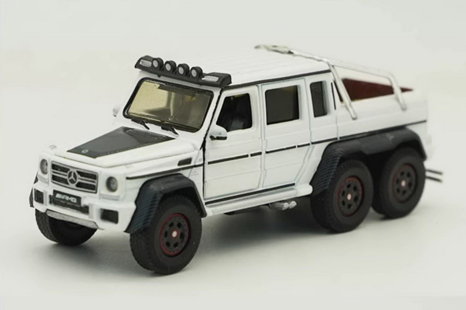 Era 1/64 Scale Mercedes Benz G63 6X6 AMG White Diecast Car model Toy