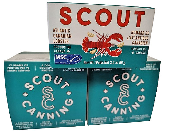 SCOUT Atlantic Canadian Lobster MSC Certified Seafood, 3.2oz, BB 2029, Lot of 3