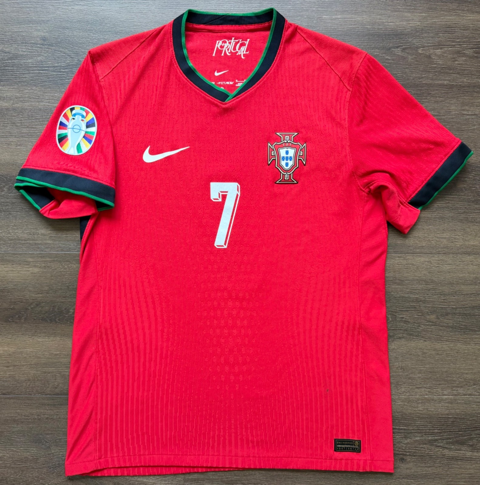 Authentic 2024 Euro Nike Portugal Ronaldo Match Jersey player issue shirt kit