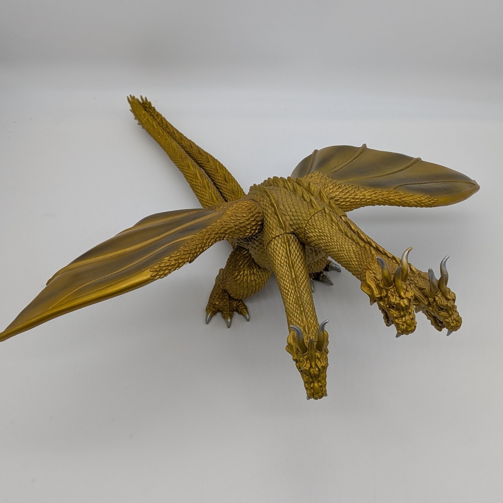 2002 Bandai GMK Movie King Ghidorah (2001) 8\'\' Movie Monster Series Sofubi Japan 2002 Bandai GMK Movie King Ghidorah (2001) 8\'\' Movie Monster Series Sofubi Japan