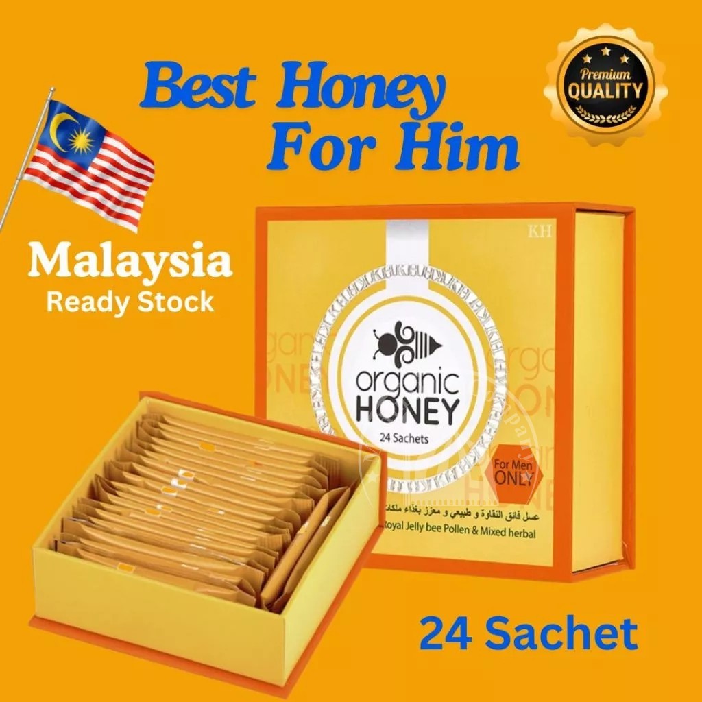 Organic Natural Honey infused with NaturalJelly,Honey Bee Pollen 24Pk Exp12/2030