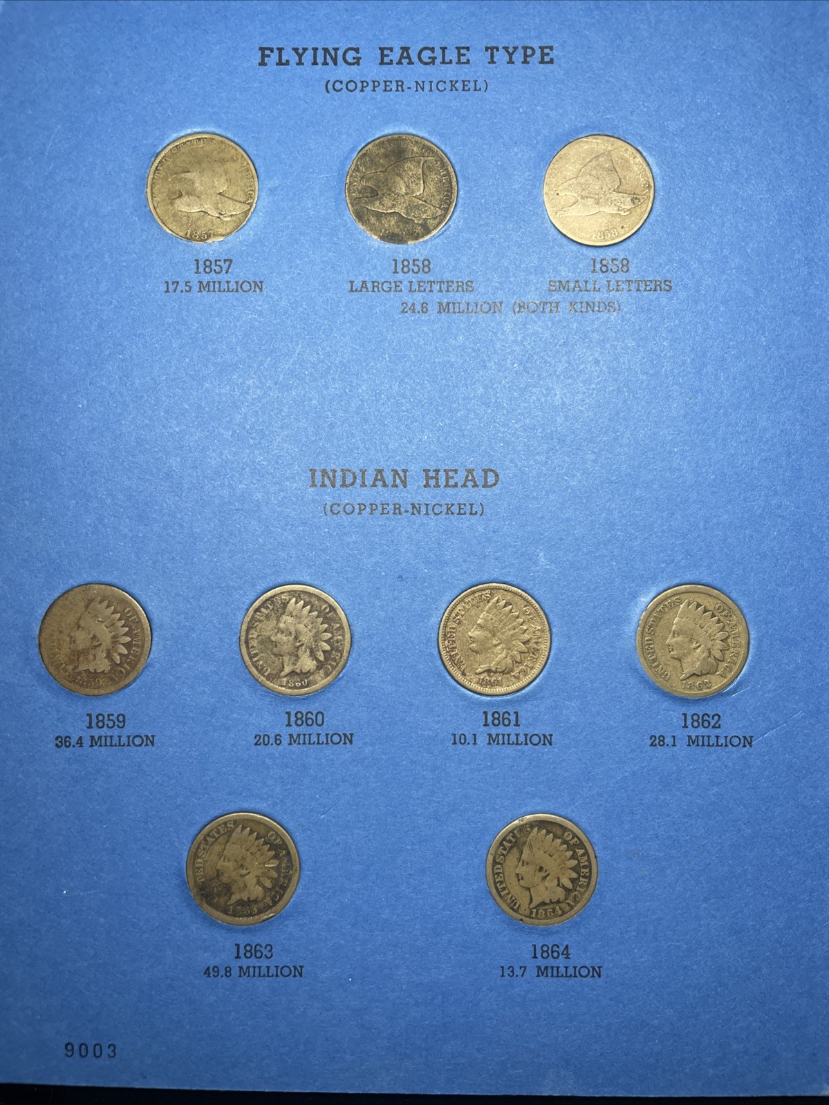 1857 - 1909 Indian Head Cent Penny 1c Set 56 Coins Near Complete Missing 2