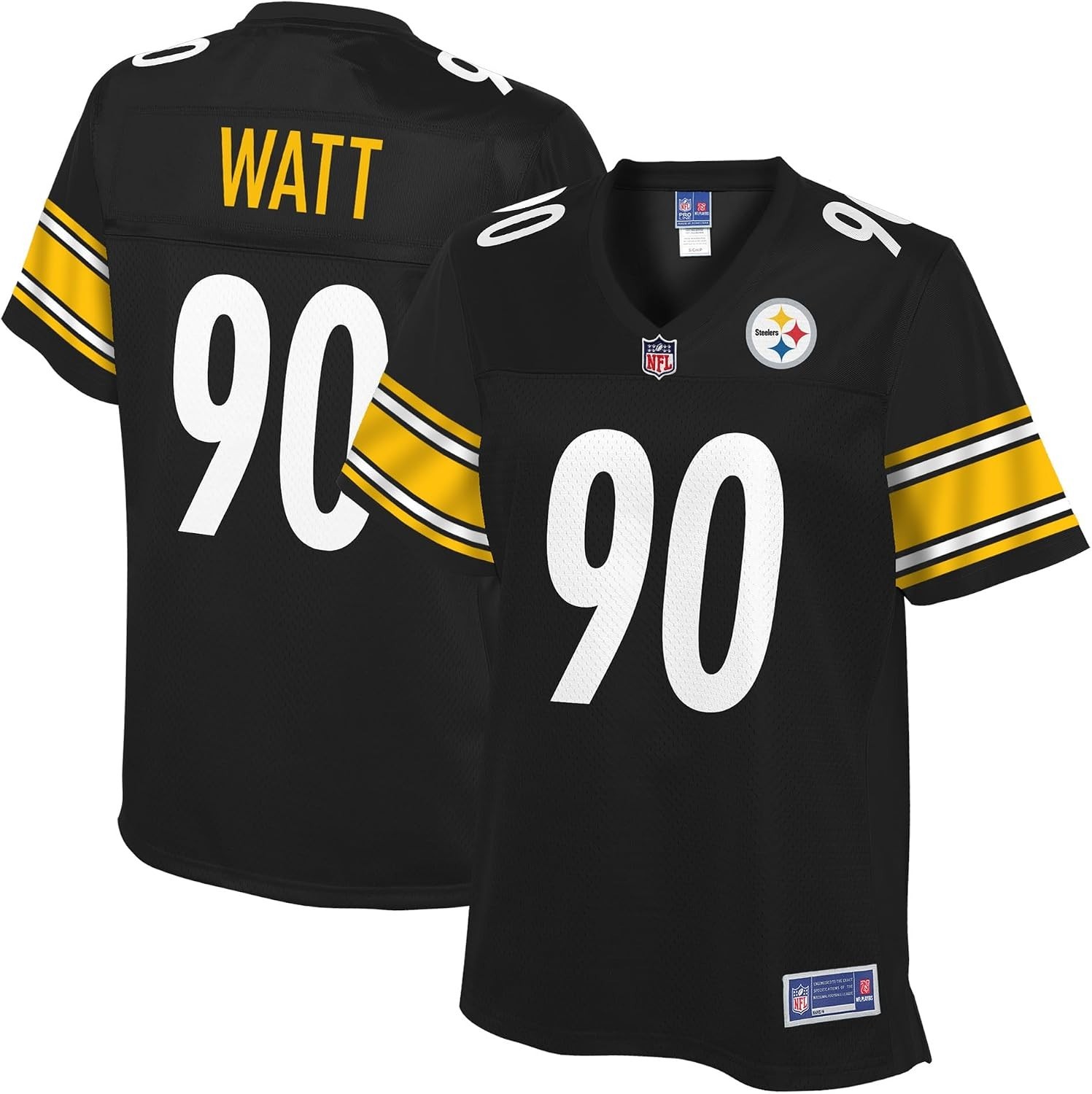 NFL Pro Line Women's T.J. Watt Pittsburgh Steelers Black Player Jersey Small
