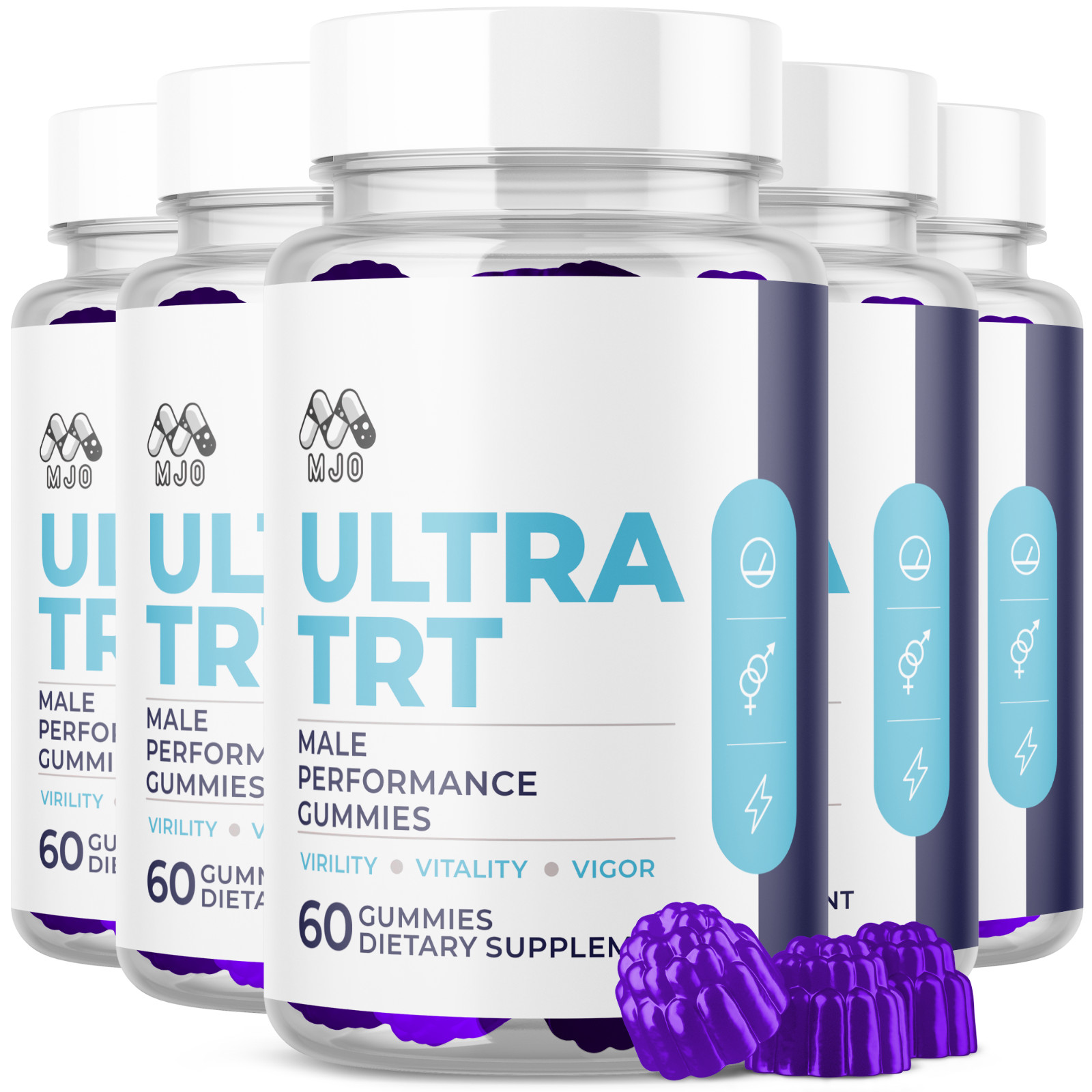 (5 Pack) Ultra TRT Male Gummys Advanced Male Health Support UltraTRT 300 Gummies