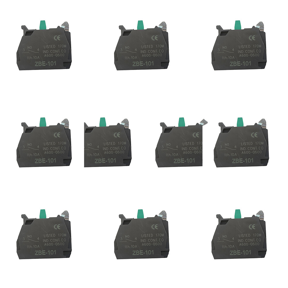 10PCS ZBE-101 Single contact block silver alloy screw clamp terminal 1NO ZBE101 10PCS ZBE-101 Single contact block silver alloy screw clamp terminal 1NO ZBE101