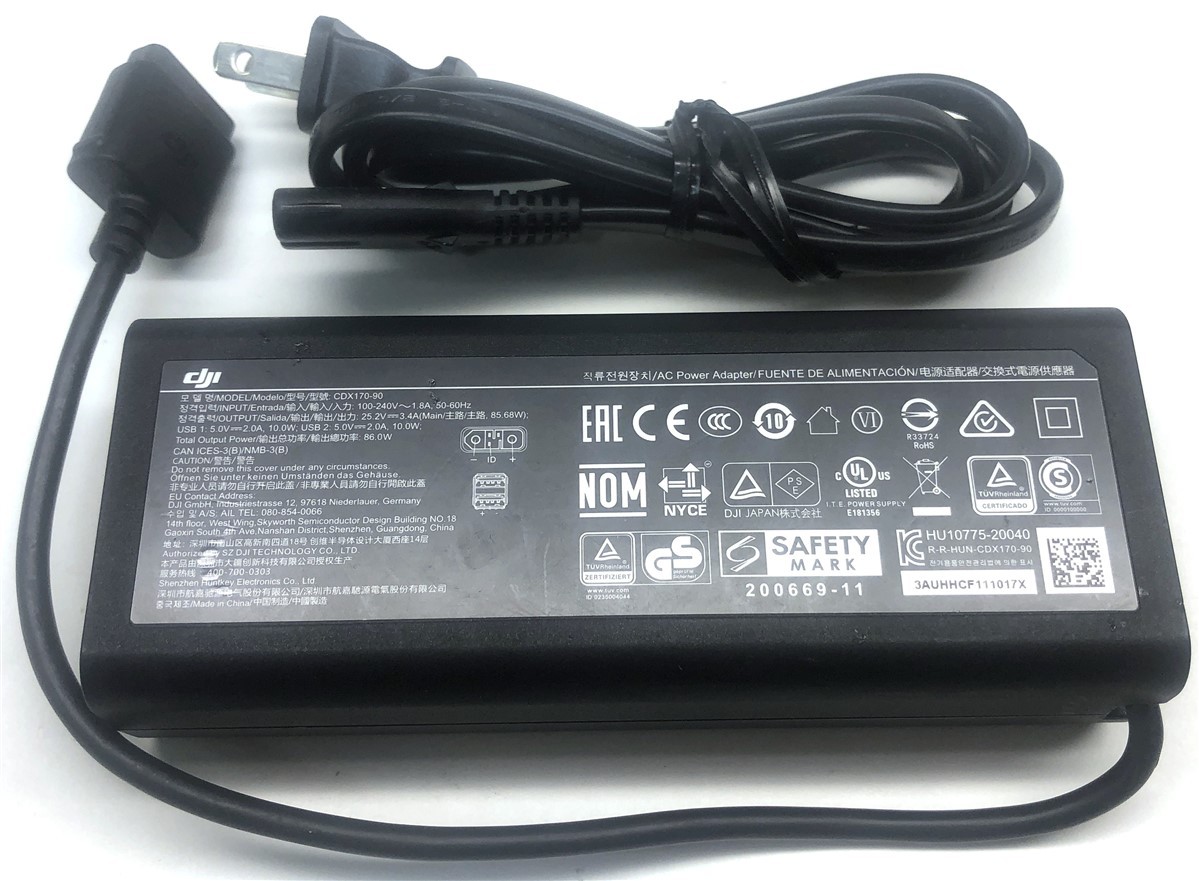 Genuine DJI FPV Drone Battery Charger AC Power Adapter CDX170-90 25.2V 3.4A 86W