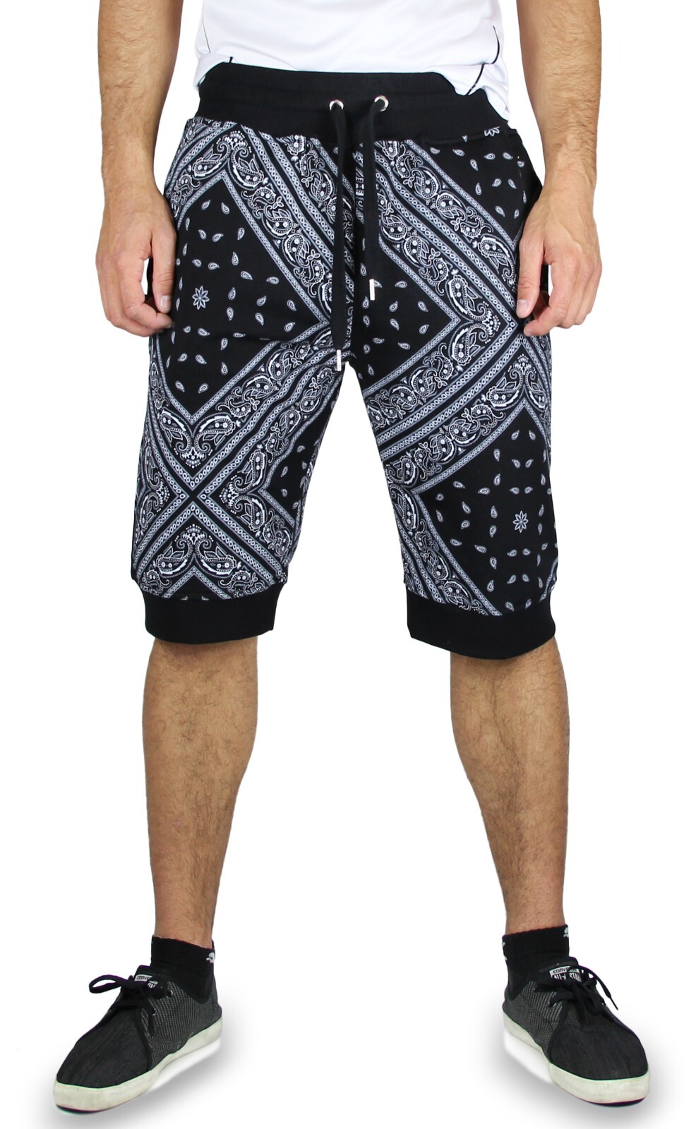 Blue Ocean Mens Bandana Printed Jogger Shorts (PSR-13) Blue Ocean Mens Bandana Printed Jogger Shorts (PSR-13)