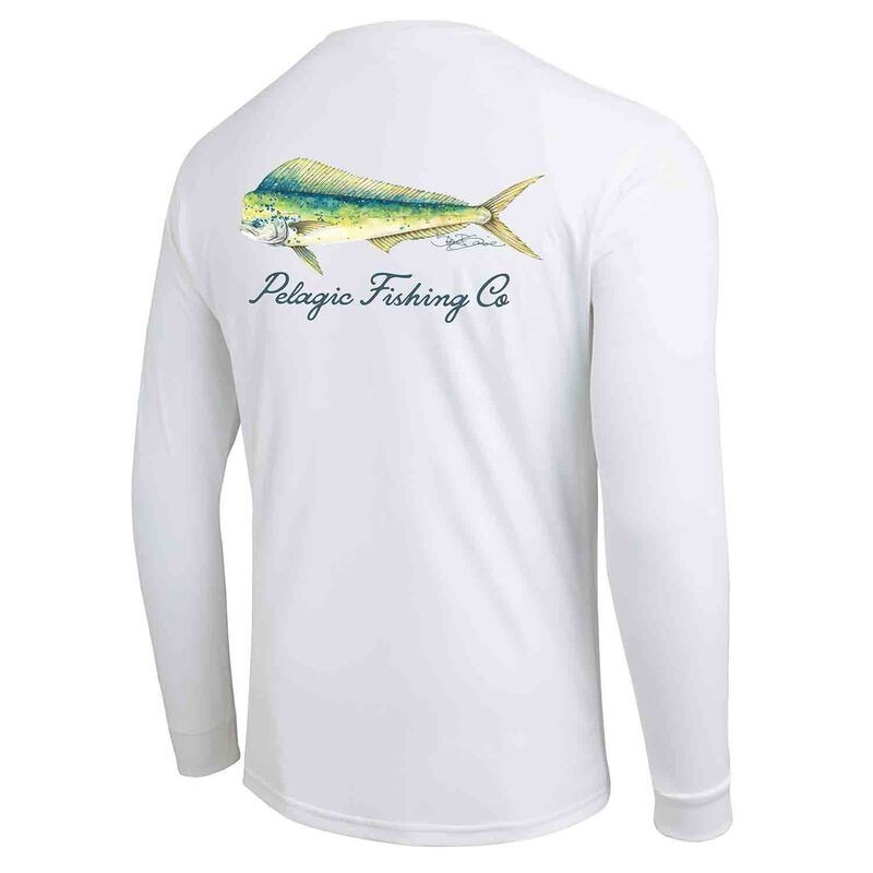 Pelagic Goione Mahi Aquatek Fishing Shirt, Men\'s Long Sleeve, UPF 50+ Sun