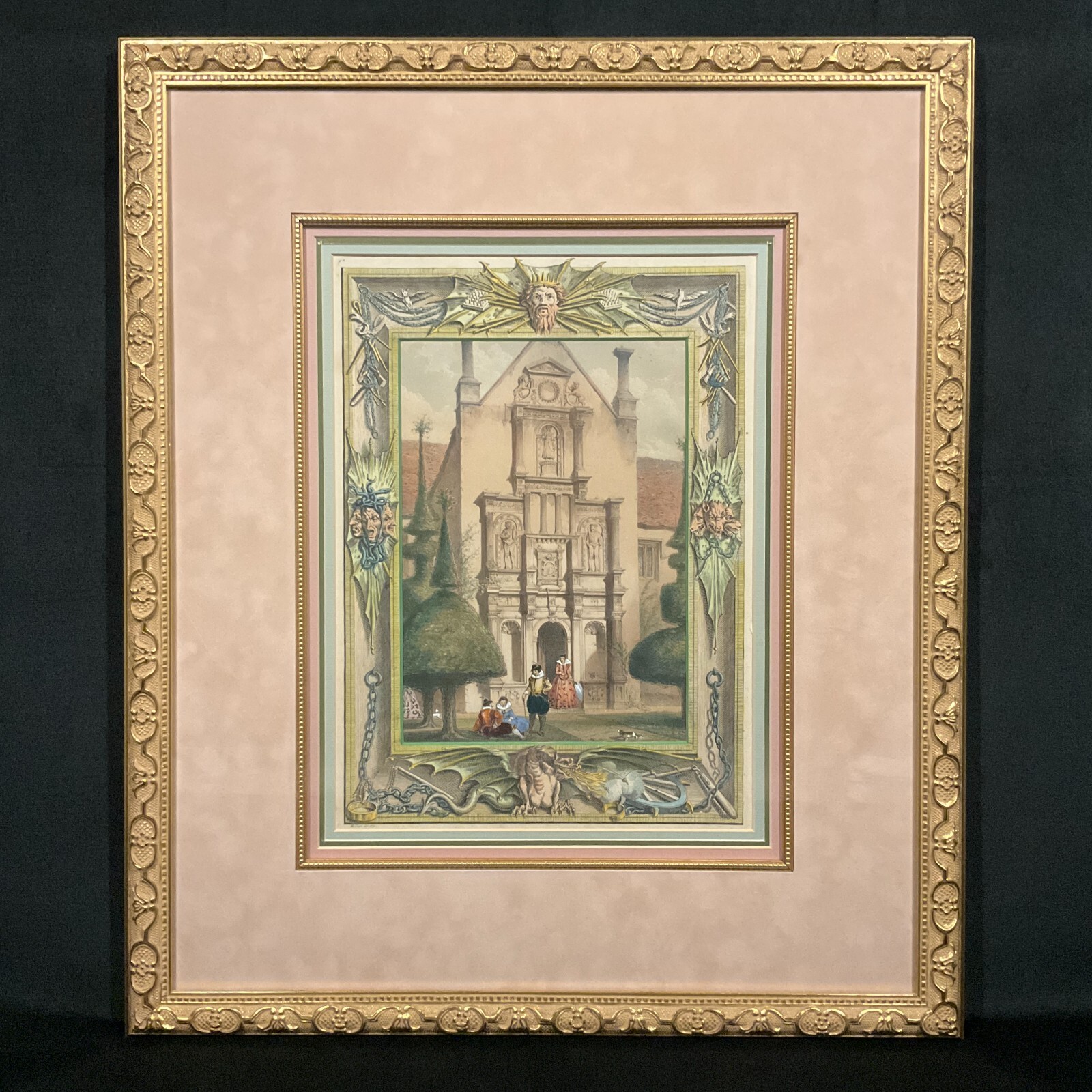 Antique Hand Colored Engraving \