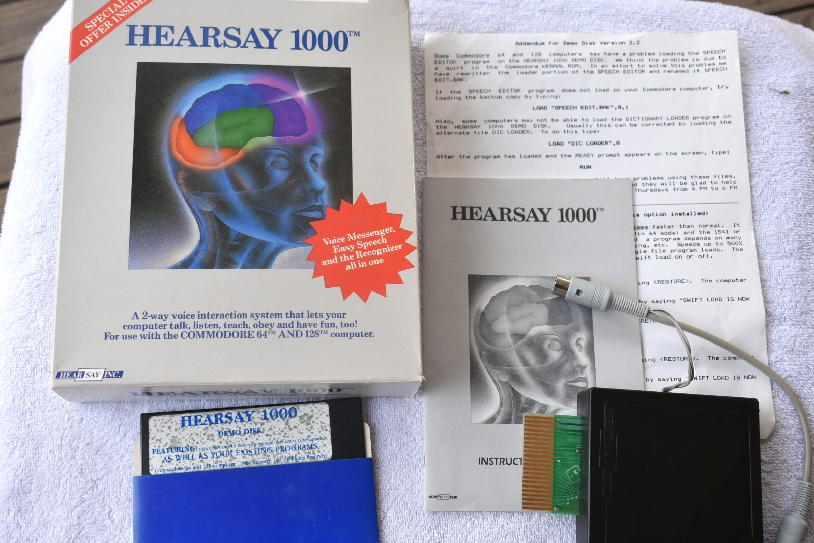 Hearsay 1000 Speech Recognition & Synthesis Complete| Commodore 64/128 Untested Hearsay 1000 Speech Recognition & Synthesis Complete| Commodore 64/128 Untested