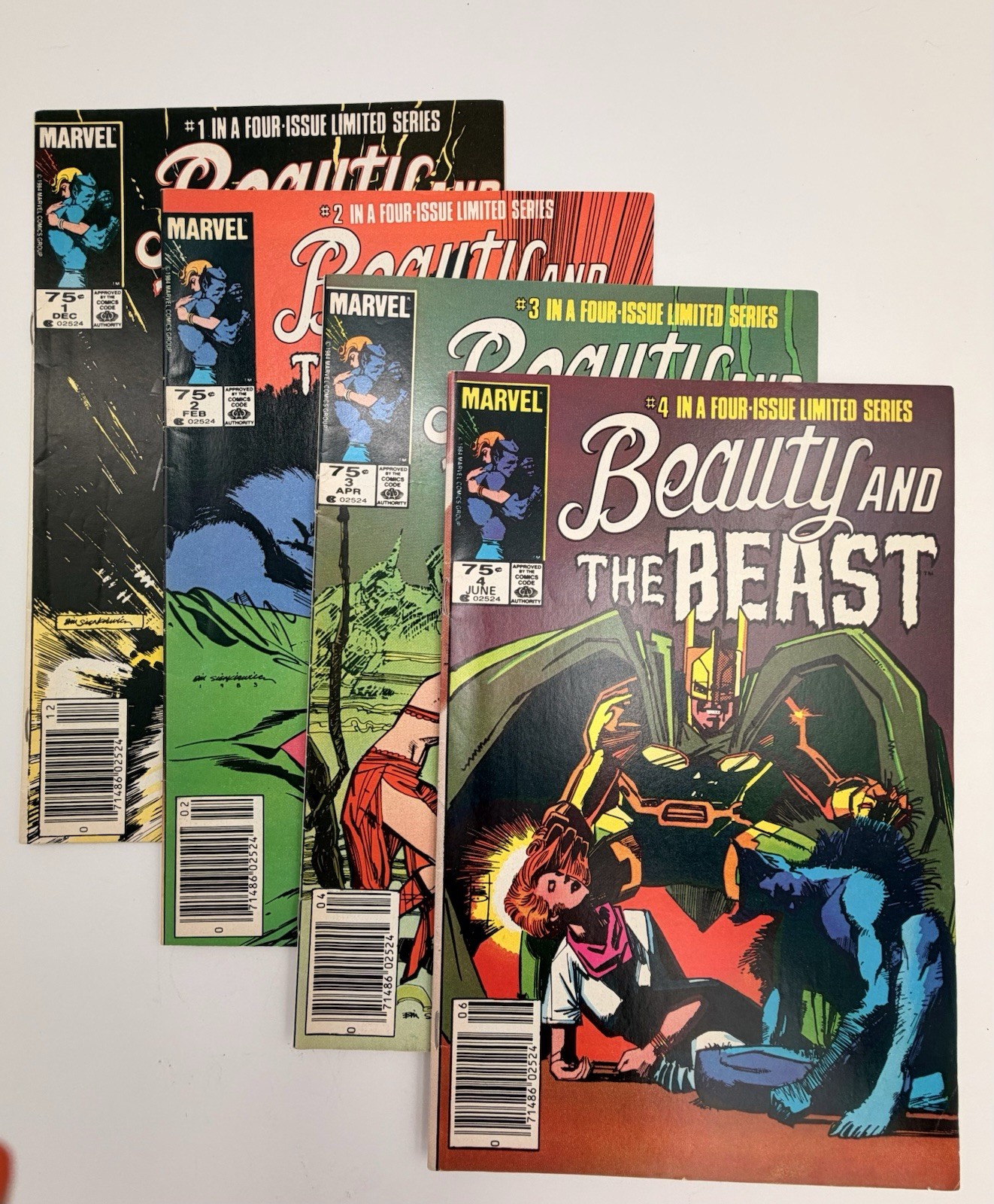 Beauty and the Beast #1-4 Complete Set NEWSSTAND 1984 Marvel Beast Dazzler VF+