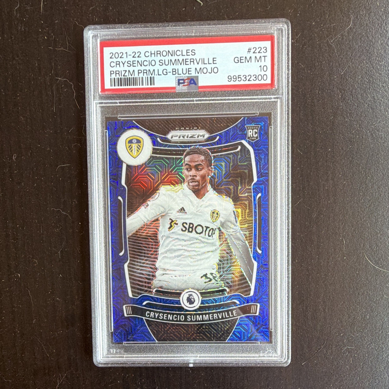 Panini Chronicles Crysencio Summerville Blue Mojo Prizm /16 RC #223 PSA 10