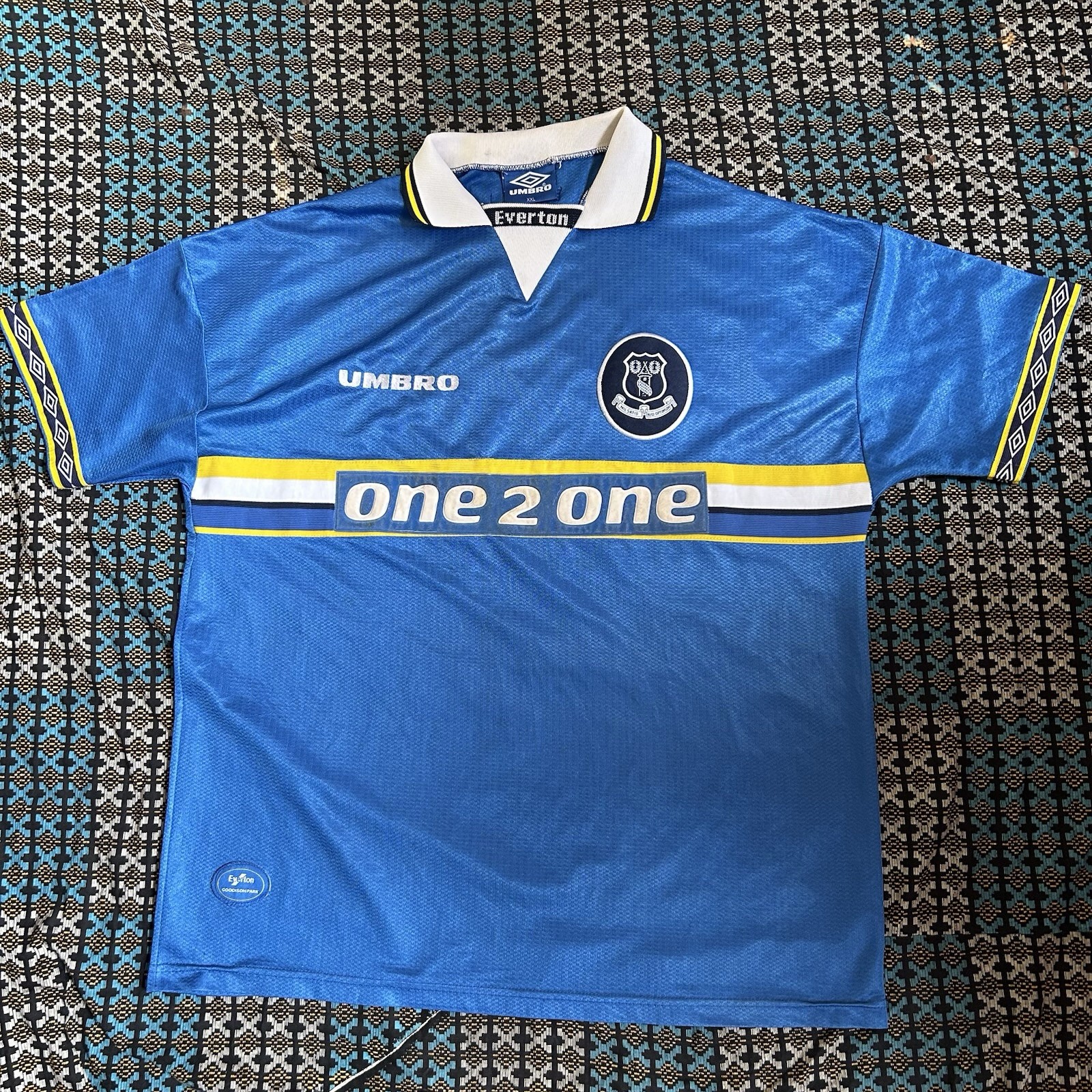 Vintage 1997-99 Umbro Everton Home  (Authentic) Football Jersey Size XXL