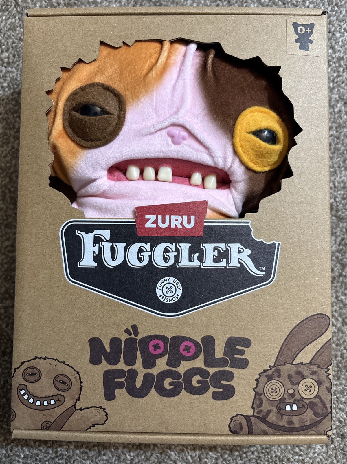 NEW in Box 9” Fuggler Nipple Fuggs Hairless WRINKLE McSTINKLES Funny Ugly Plush