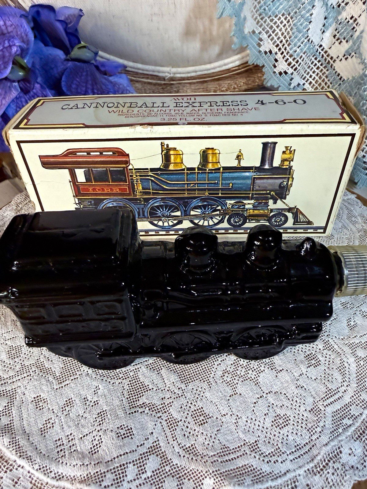 Vintage 1976 Avon Cannonball Express 4-6-0 Train After Shave Bottle w Box