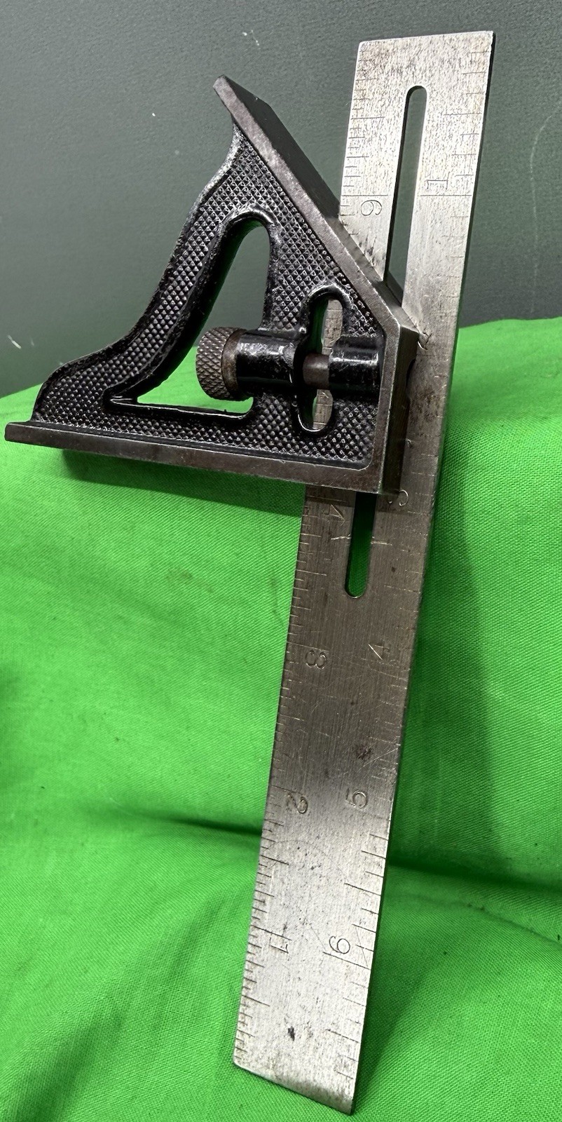 Antq Stanley # 21 Slotted Blade Combination Square Pat. 1-23-17 Sweetheart Logo Antq Stanley # 21 Slotted Blade Combination Square Pat. 1-23-17 Sweetheart Logo