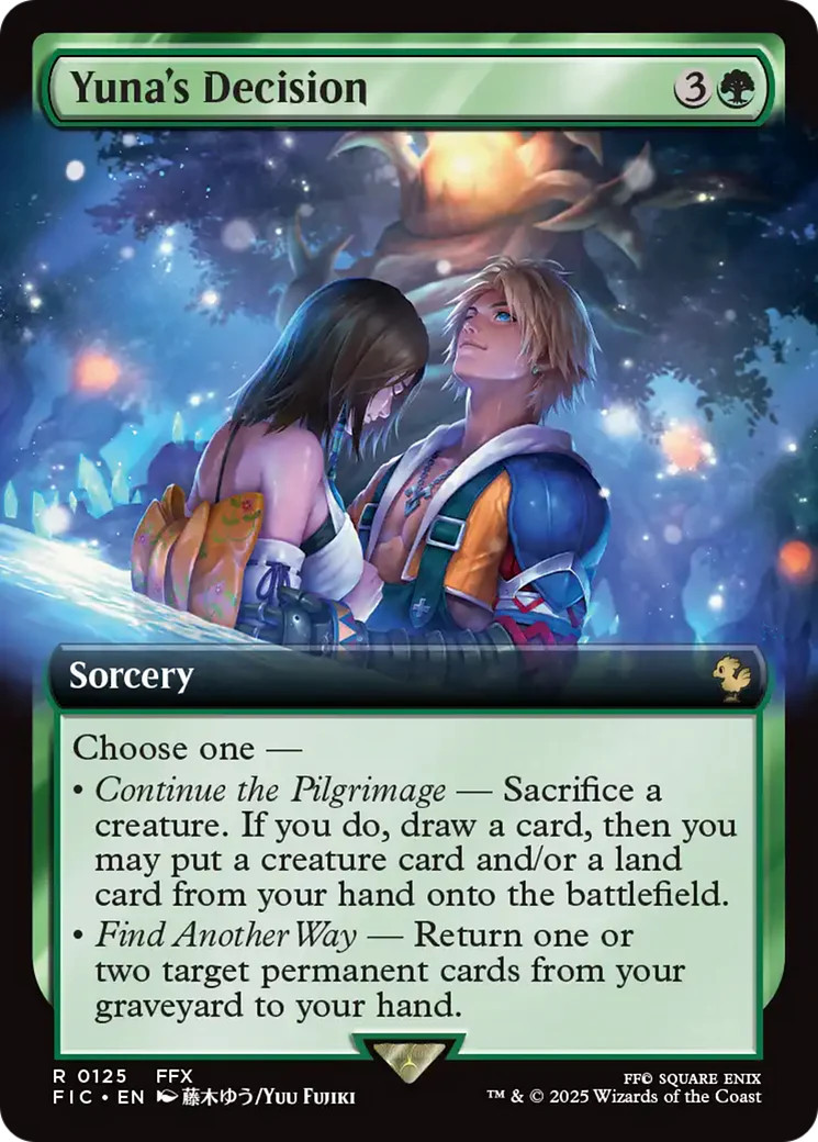 MTG Yuna\'s Decision (Extended Art) [FINAL FANTASY Commander] Near Mint Magic