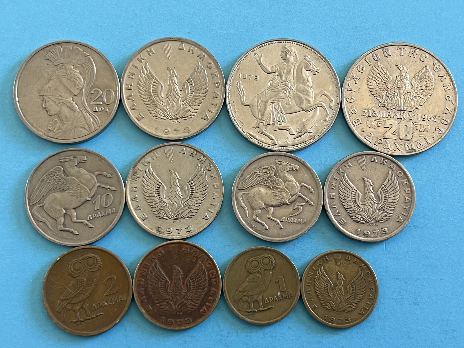 1973 Collection Our Best Greek Mythology Coins - Lot of 6 Vintage Greek Coins 1973 Collection Our Best Greek Mythology Coins - Lot of 6 Vintage Greek Coins