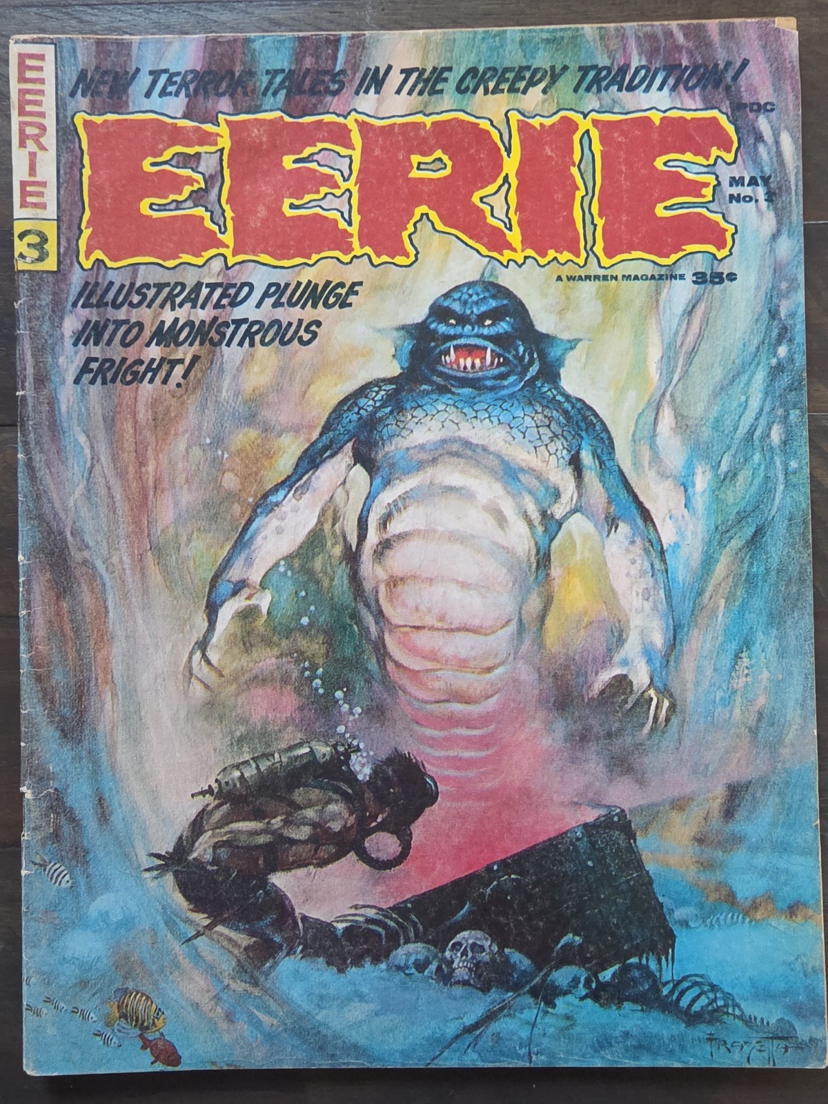 EERIE #3 Vintage Warren HORROR Monster Magazine 1966 Frazetta EERIE #3 Vintage Warren HORROR Monster Magazine 1966 Frazetta