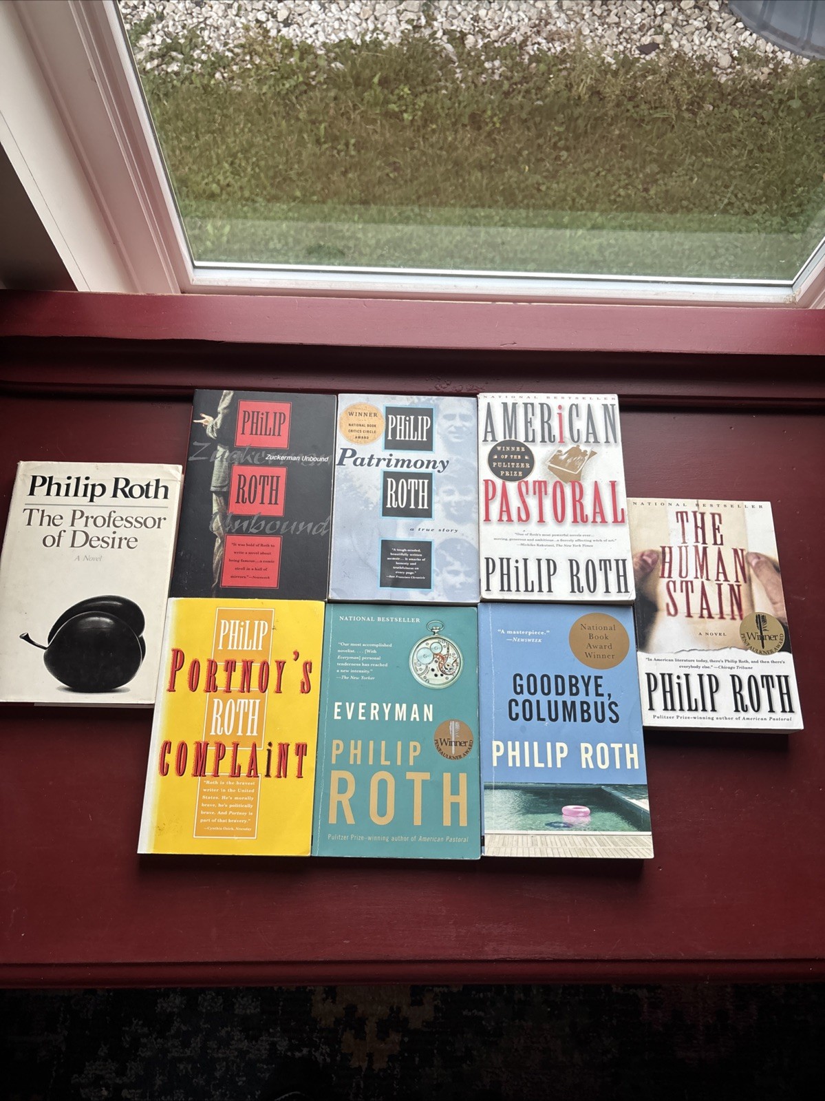 8 By Philip Roth Books: Pastoral Portnoy Stain Columbus Everyman Desire (bundle)