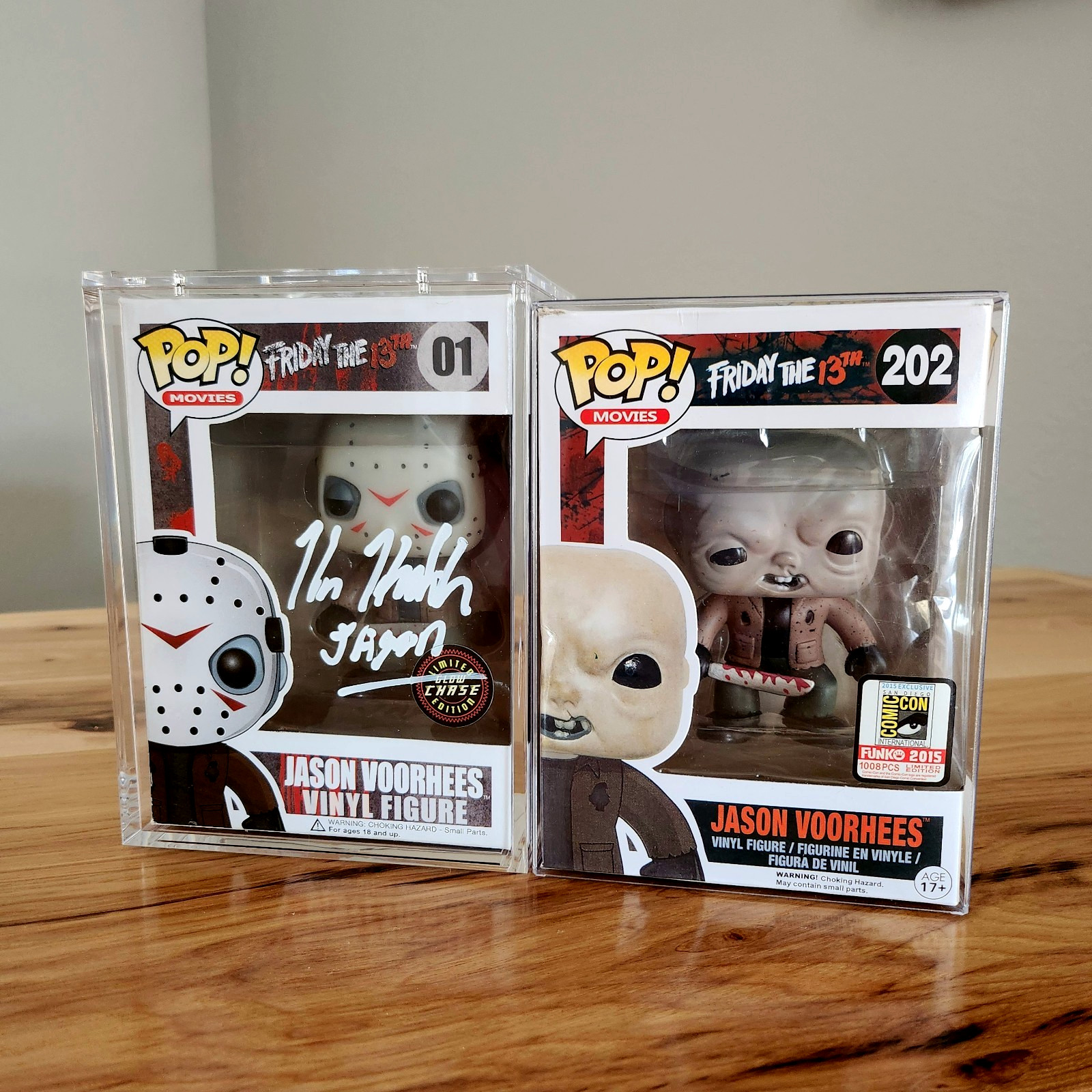 ⭐FRIDAY THE 13TH FUNKO: Kane Hodder auto Jason Voorhees 01 Green Glow Chase COAs