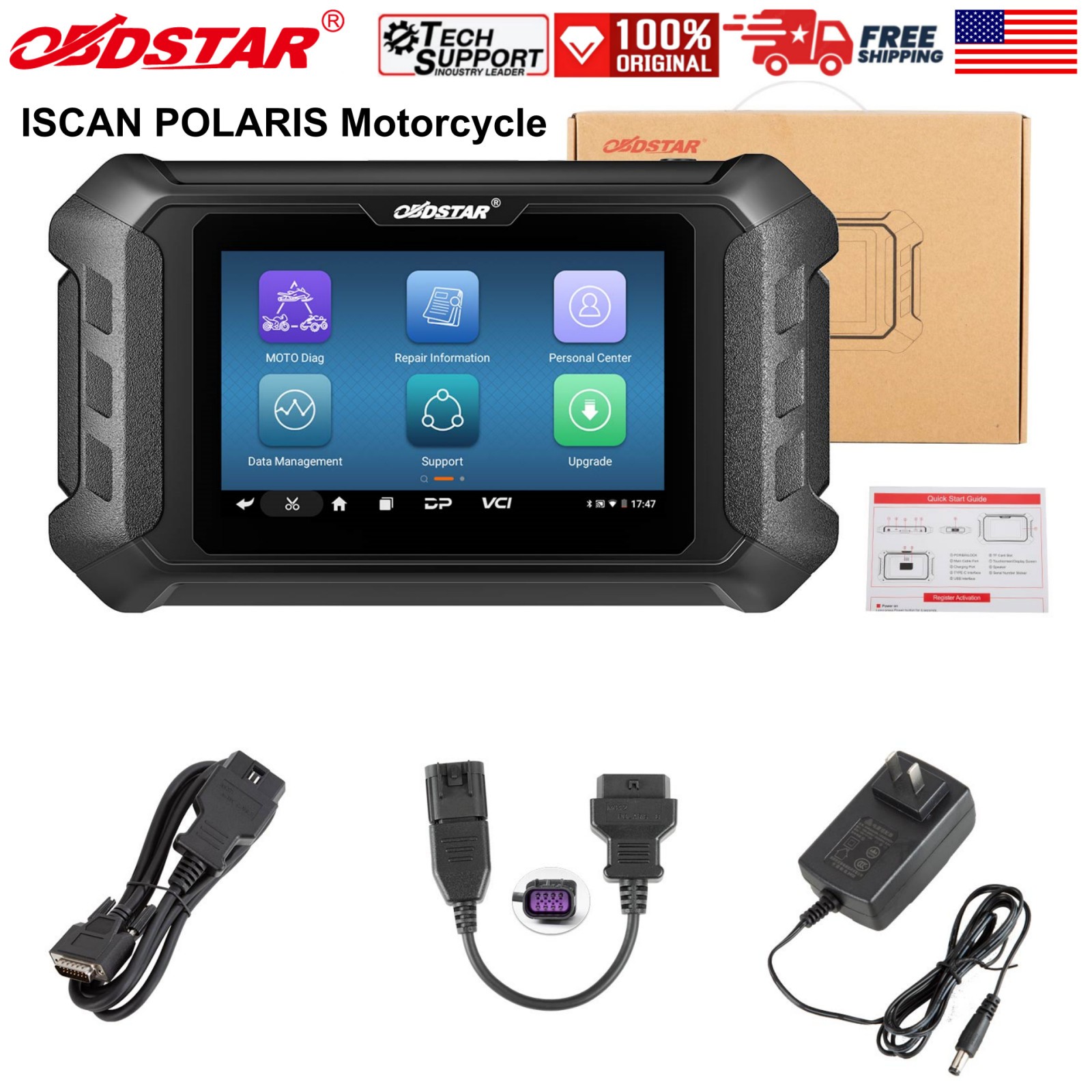 OBDSTAR iScan for Polaris Intelligent Motorcycle Diagnostic Scanner Tool Coding