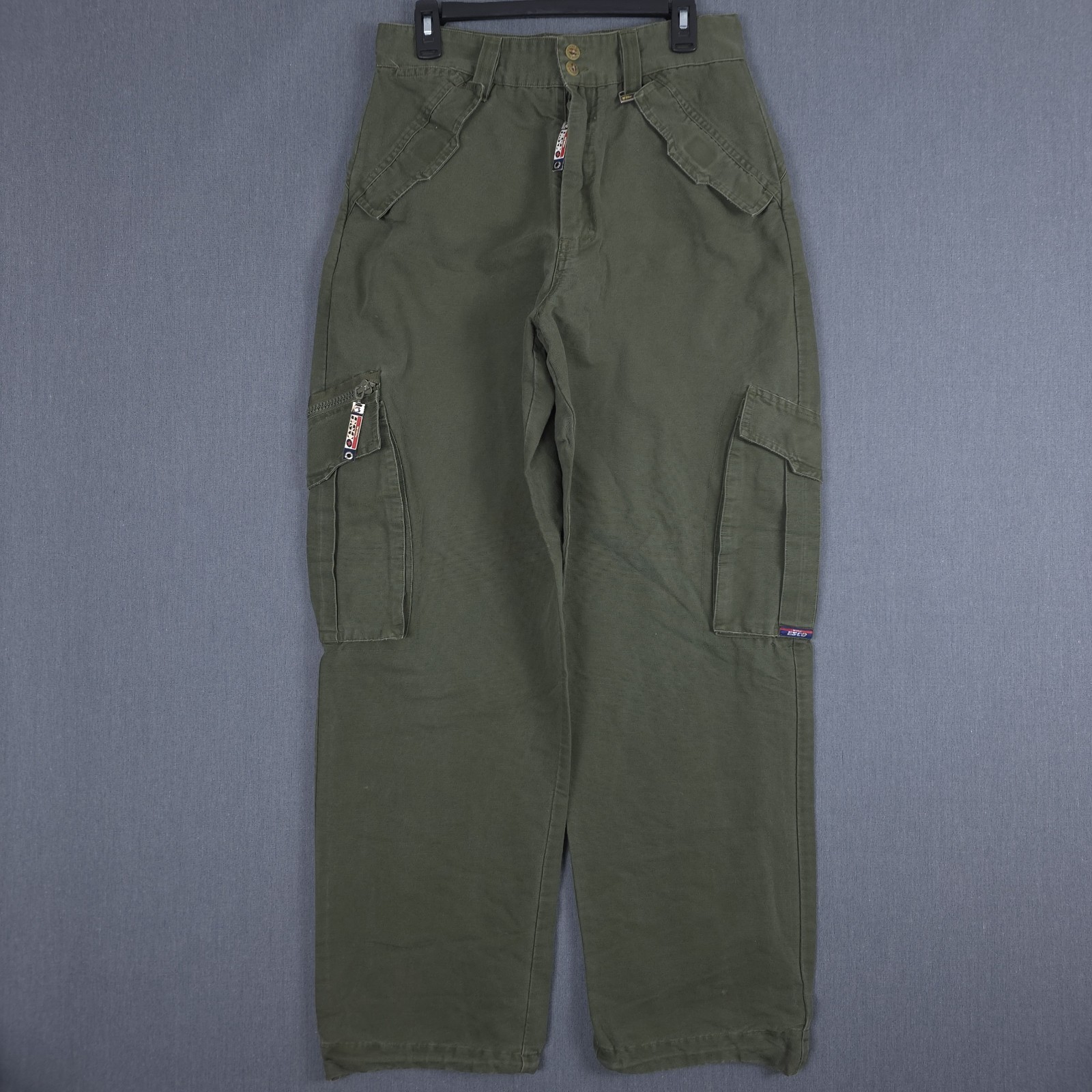 Vintage Willie Esco Baggy Cargo Pants Mens 32 (Fits 30x32) Green Military Skater Vintage Willie Esco Baggy Cargo Pants Mens 32 (Fits 30x32) Green Military Skater