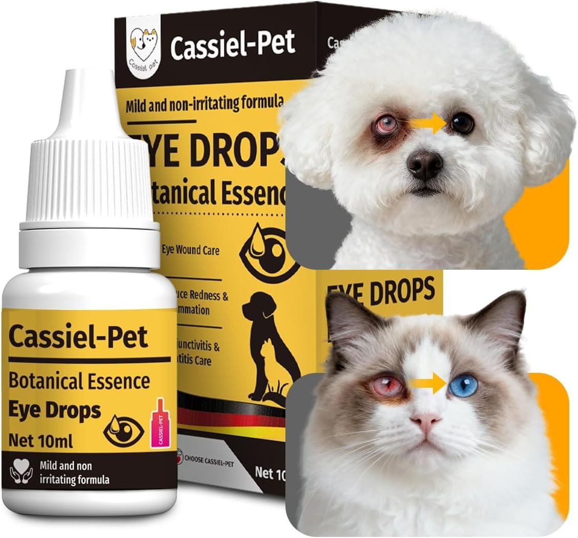 Cassiel Pet Eye Infection Drops – Relieve Redness, Itch & Tear Stains 10ml