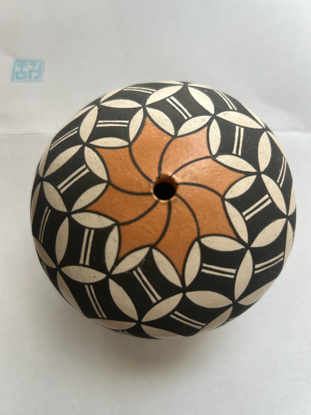  1980 Fine Line Acoma Pueblo Pottery New Mexico Seed Pot Vessel Native American