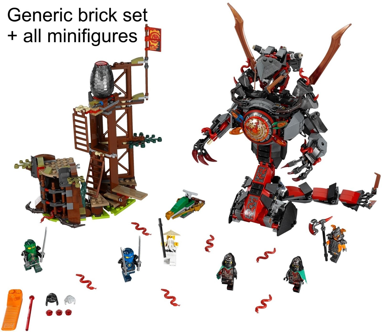 NEW Ninjago 70626 Dawn of Iron Doom Complete Brick Set + All 6 Minifigures