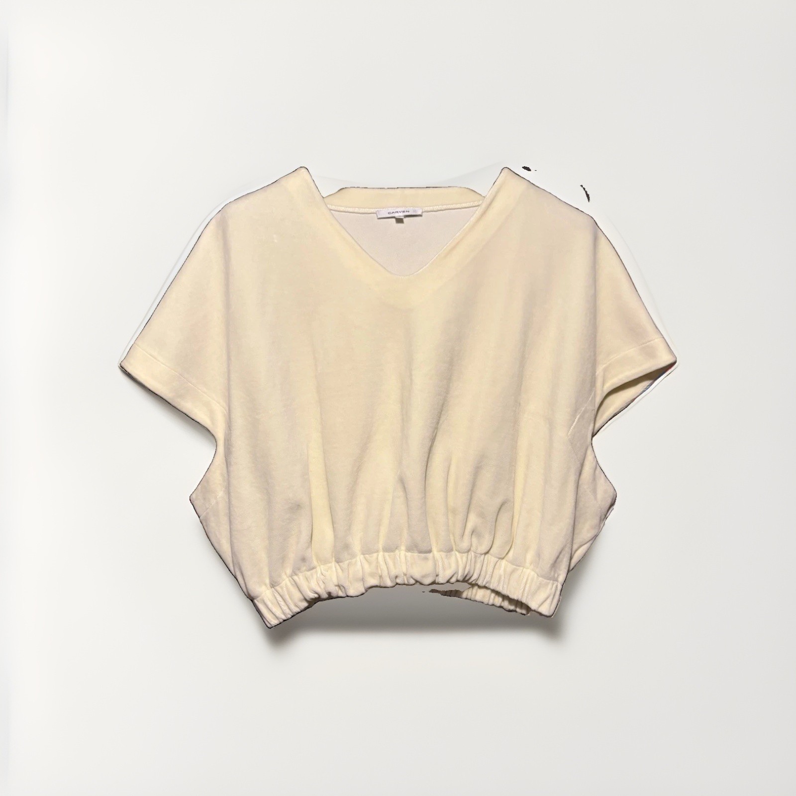 Carven Velour Cream Top Carven Velour Cream Top