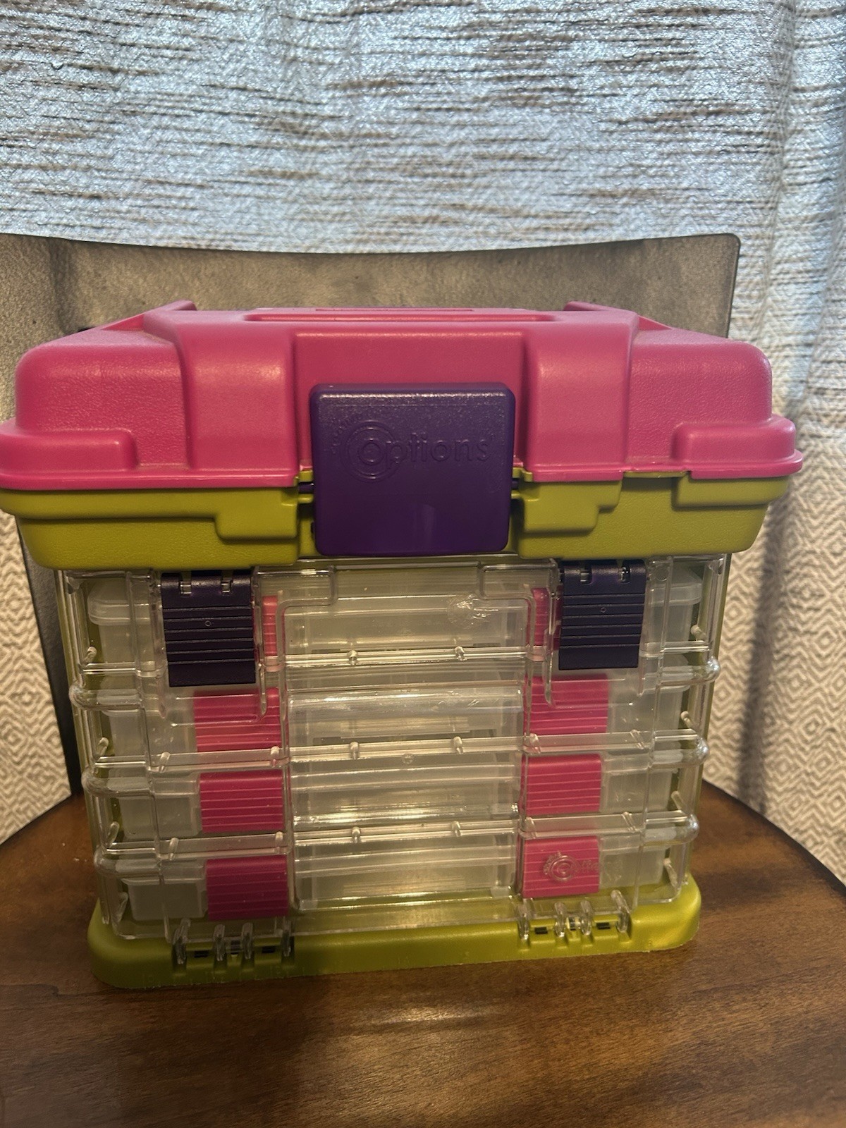 Creative Options Multi-Tier Craft Storage Organizer w/ 4 Removable Clear Cases Creative Options Multi-Tier Craft Storage Organizer w/ 4 Removable Clear Cases