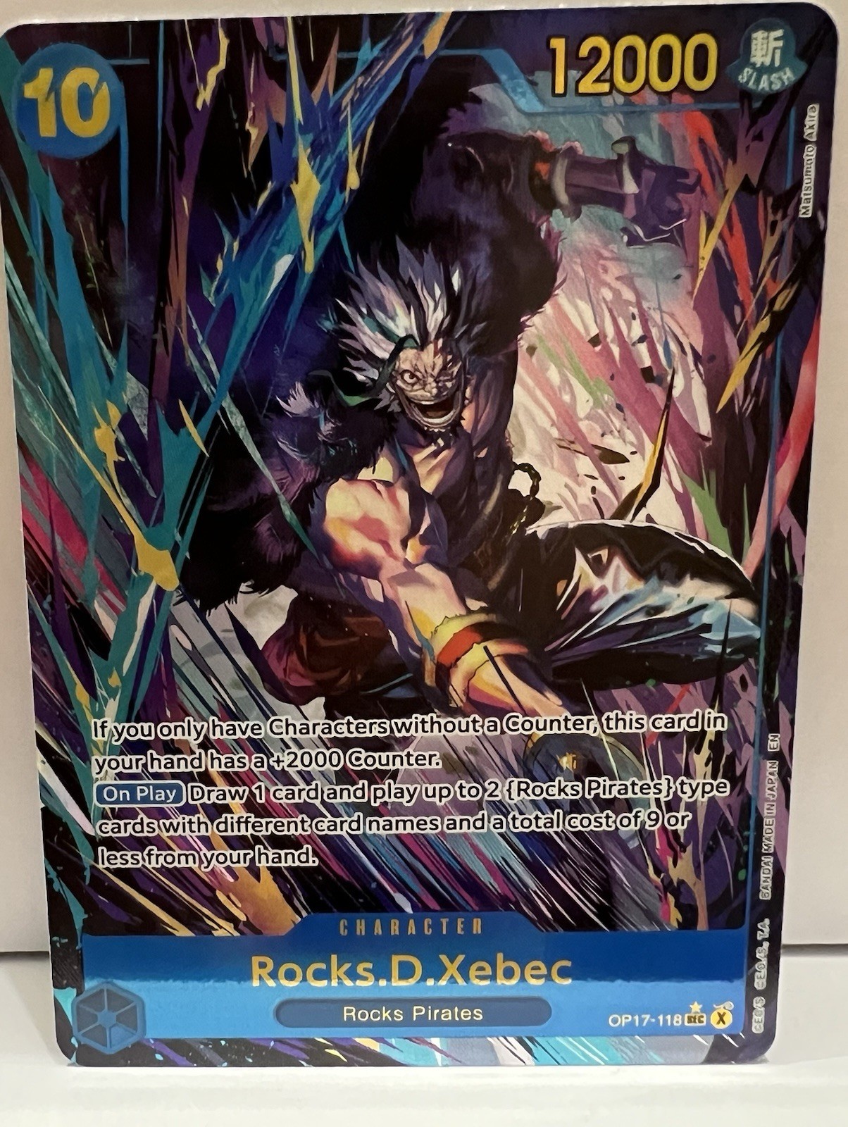 Rocks.D.Xebec OP17-118 SEC Alternate ArtThe World\'s Strongest Warriors Near Mint