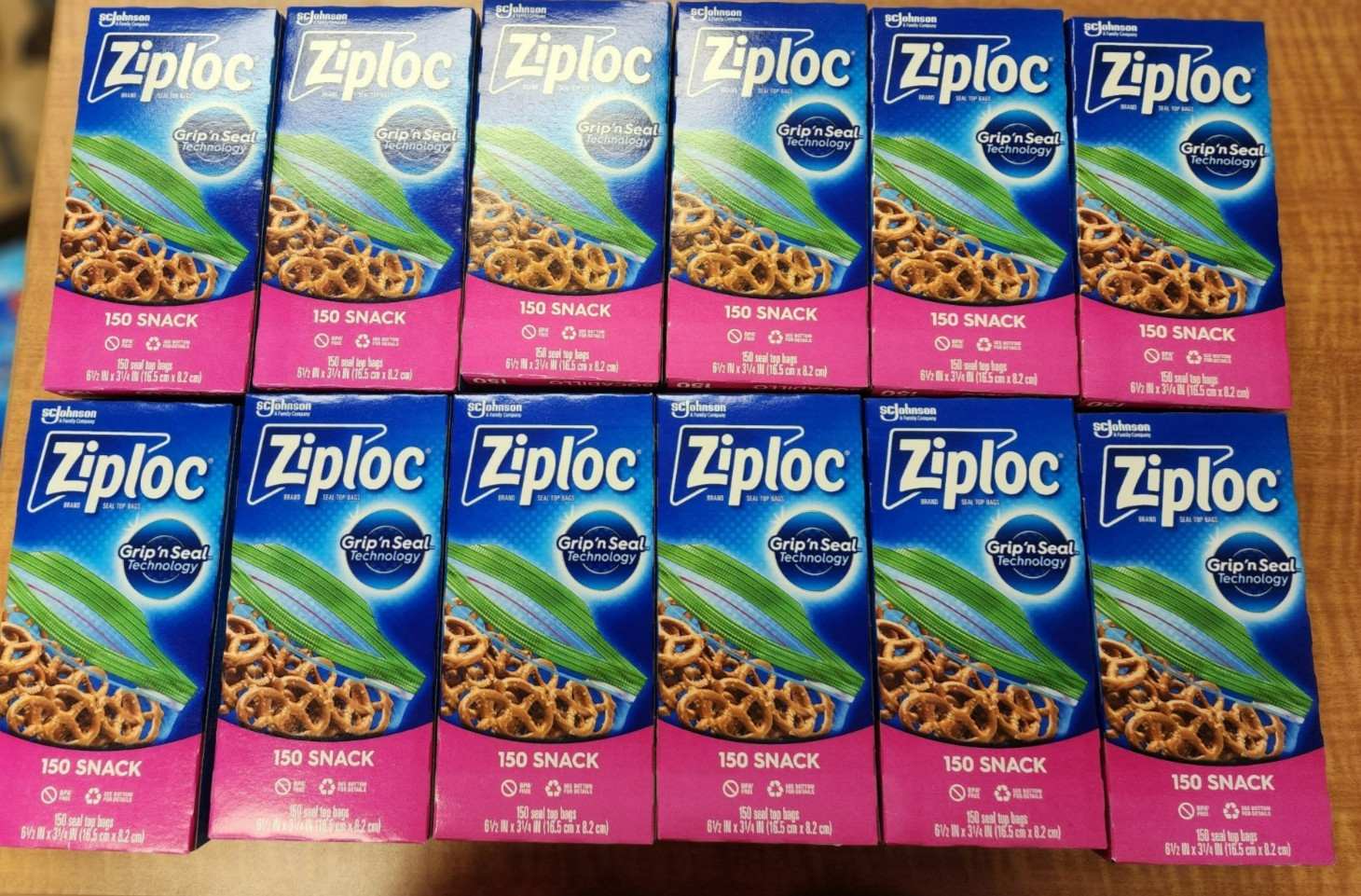 Ziploc Snack Bags 150 Count Per Box (1,800 Bags In Total)