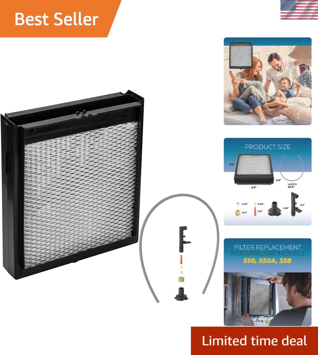 Humidifier Maintenance Kit with 10 Water Panels for AprilAire 500 Series