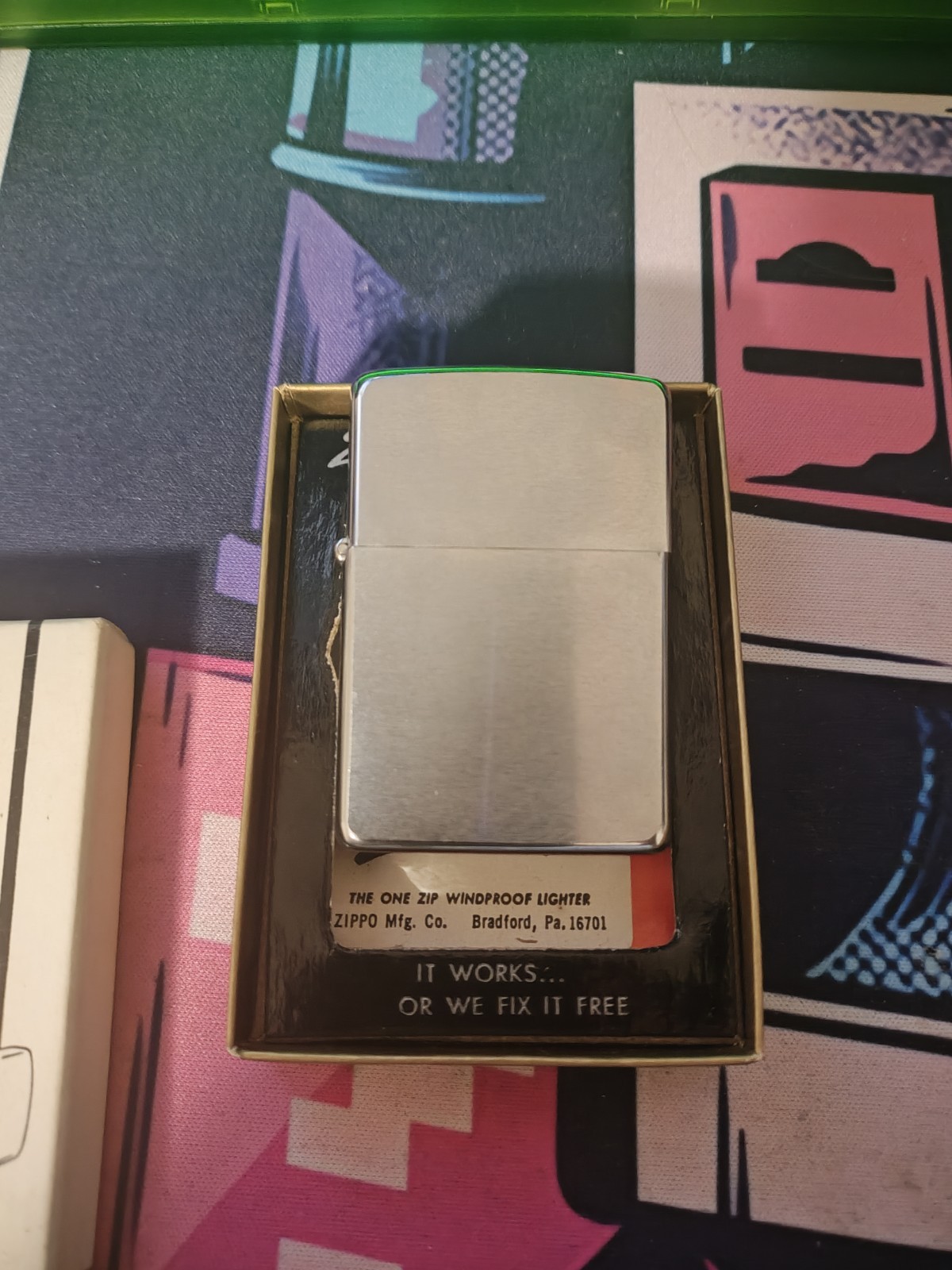 1969 Zippo Lighter Vintage Brushed Finish Never Used Unfired 1969 Zippo Lighter Vintage Brushed Finish Never Used Unfired