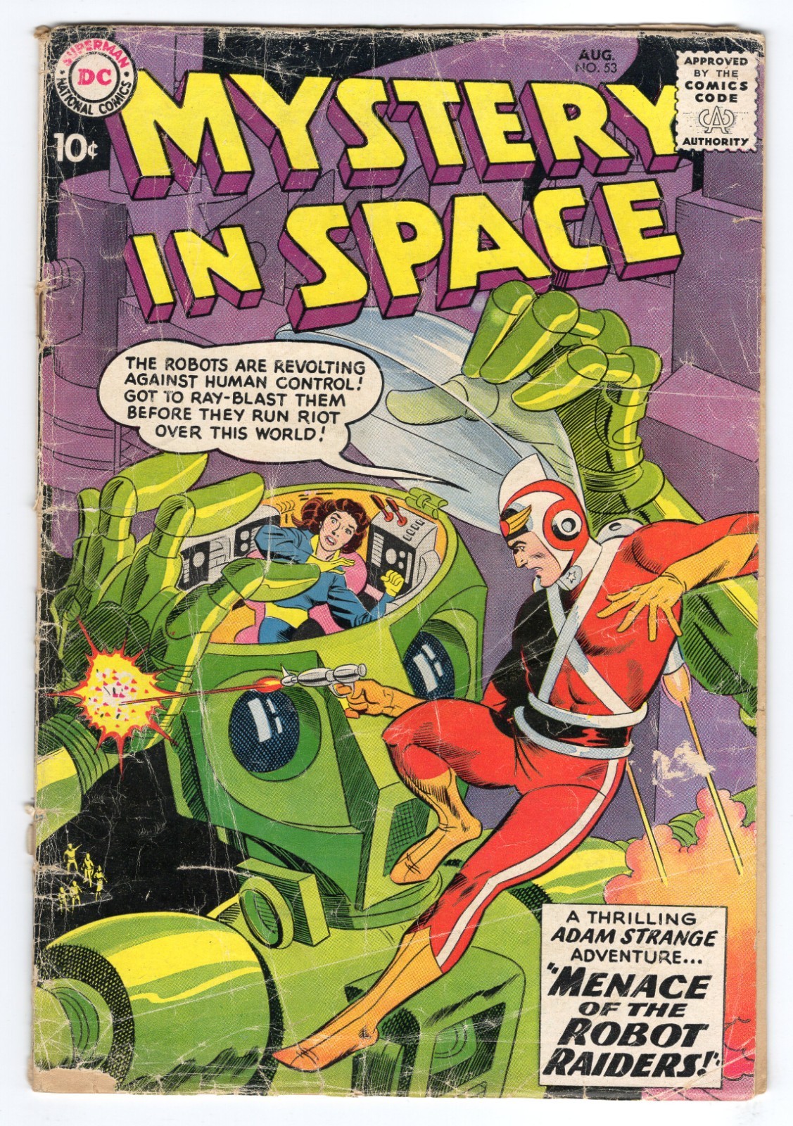 Mystery In Space 53 1959 DC Comics G- 1.8 1st App Of Adam Strange In Series