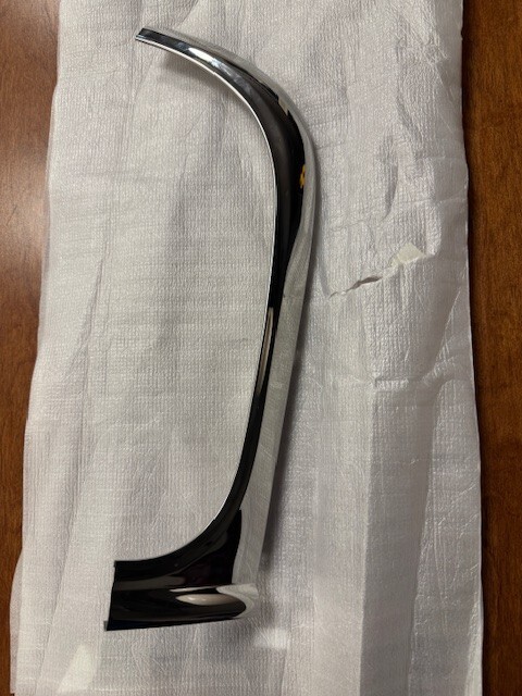1955-57 Chevy Convertible Outer Vertical Windshield A-Pillar Stainless (Drivers) 1955-57 Chevy Convertible Outer Vertical Windshield A-Pillar Stainless (Drivers)