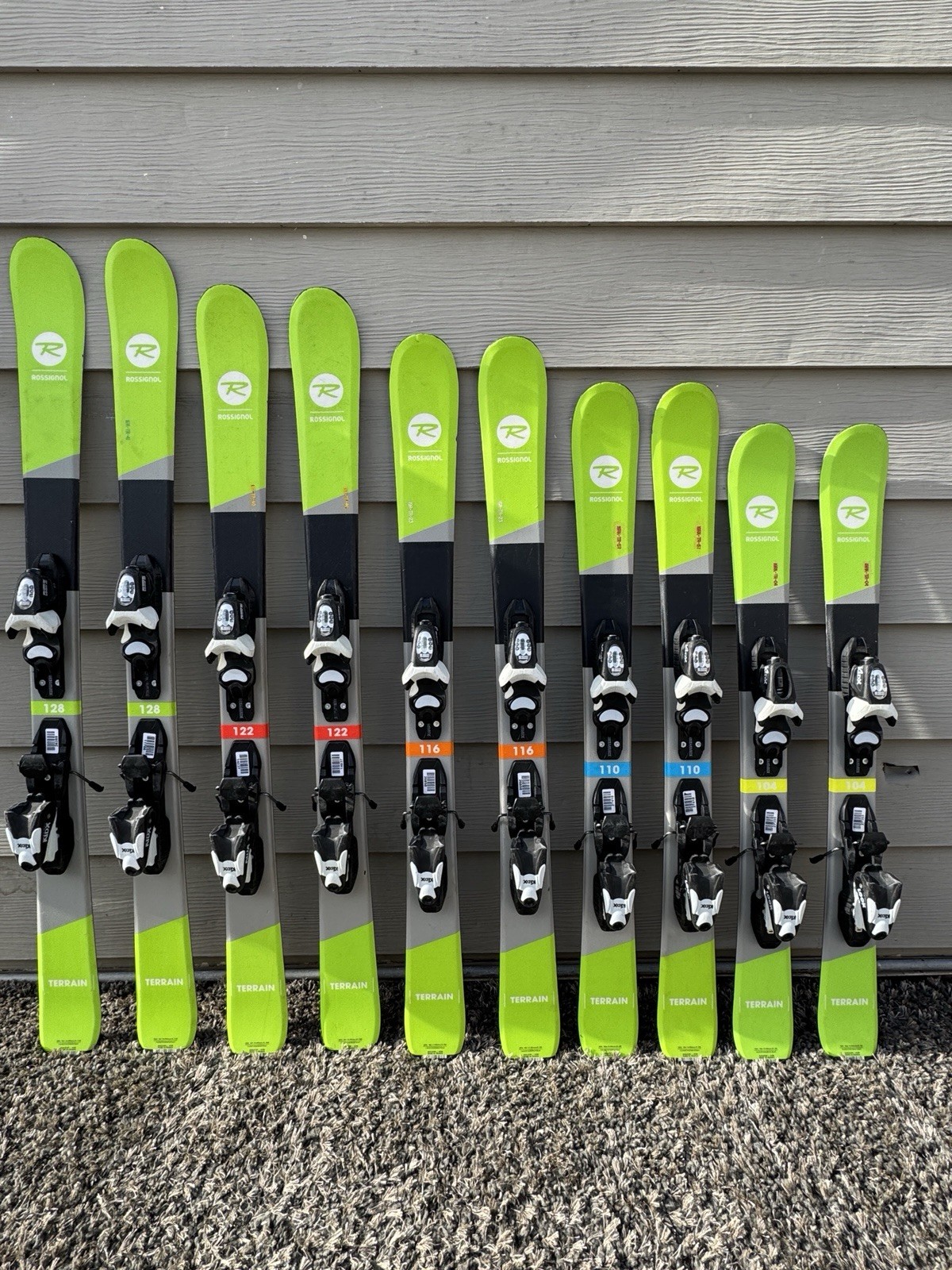 Rossignol Terrain Kids JR Skis w/ KID-X 4.5 Binding - ALL SIZES - GOOD CONDITION