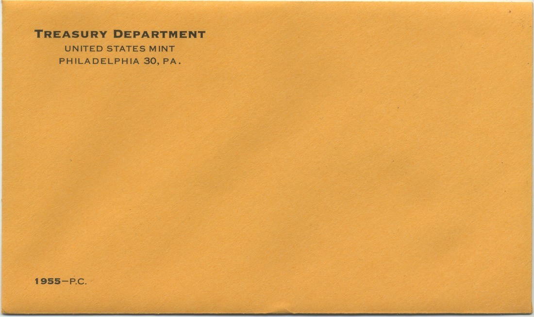1955 U.S. PROOF SET ENVELOPES *NO COINS*