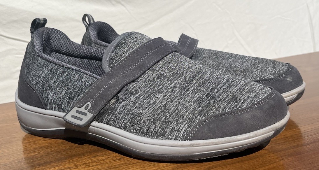Orthofeet 822 Quincy Gray Comfort Orthopedic Diabetic Shoes Women’s Size 10 B